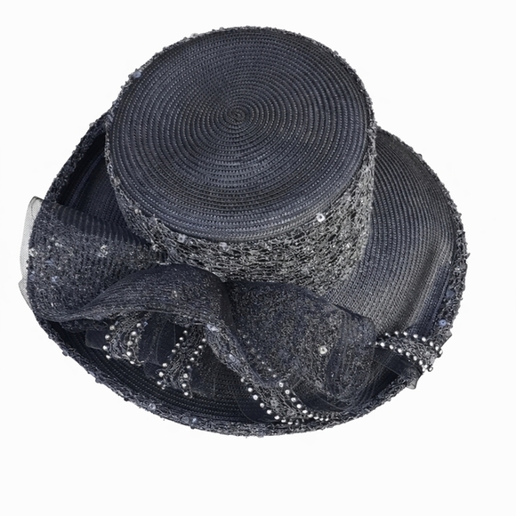 Gray‎ Sequined wide brim hat NWT main image 9